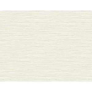 60.75 sq. ft. Tedlar Off-White Braided Faux Jute High Performance Vinyl Unpasted Wallpaper Roll