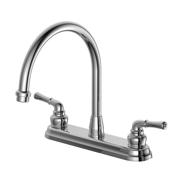 EZ-FLO Prestige Collections 2-Handle High-Arc Standard Kitchen Faucet ...