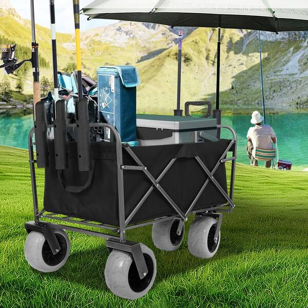Noble House Monica 9 cu. ft. Steel Wagon Garden Cart with 9 in