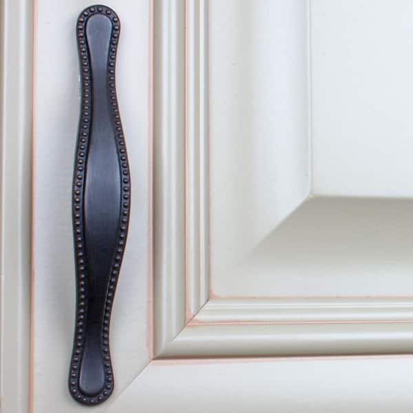3 in. Center-to-Center Oil Rubbed Bronze Beaded Cabinet Pull (10-Pack)