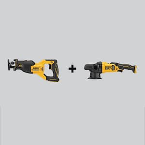 DeWalt 20V Max XR Cordless Brushless Reciprocating Saw and Atomic 20V Max Cordless 3/8 in. Ratchet (Tools-Only)
