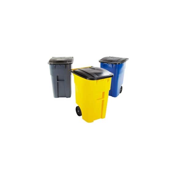 Rubbermaid Commercial Brute 50 Gal. Rollout Trash Can with Lid– onestepclub