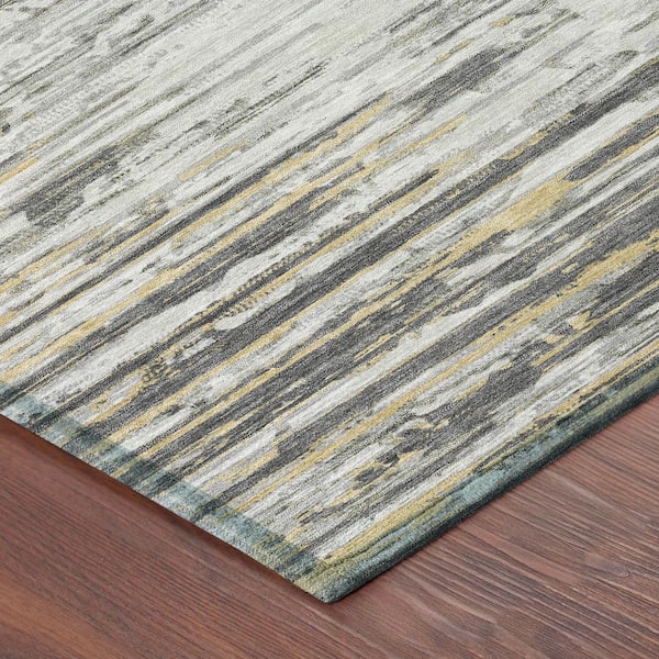 Chantille Machine Washable Indoor/Outdoor Abstract ACN2767 Tin 9 ft. x 12 ft. Area Rug