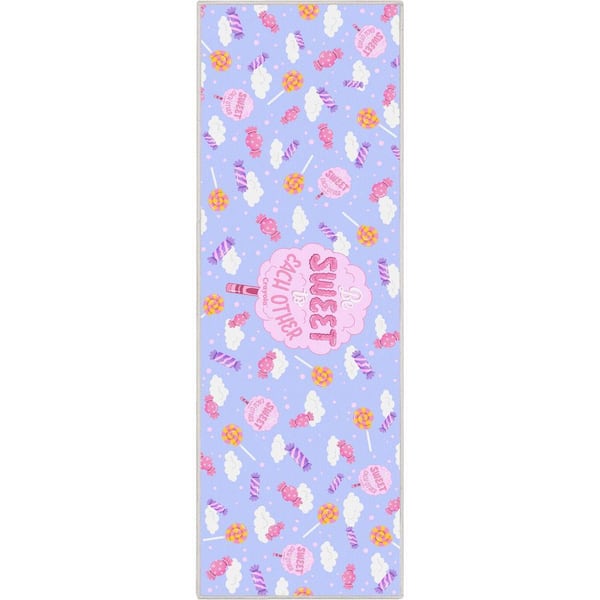 Crayola Be Sweet Lilac 20 in. x 5 ft. Runner Area Rug