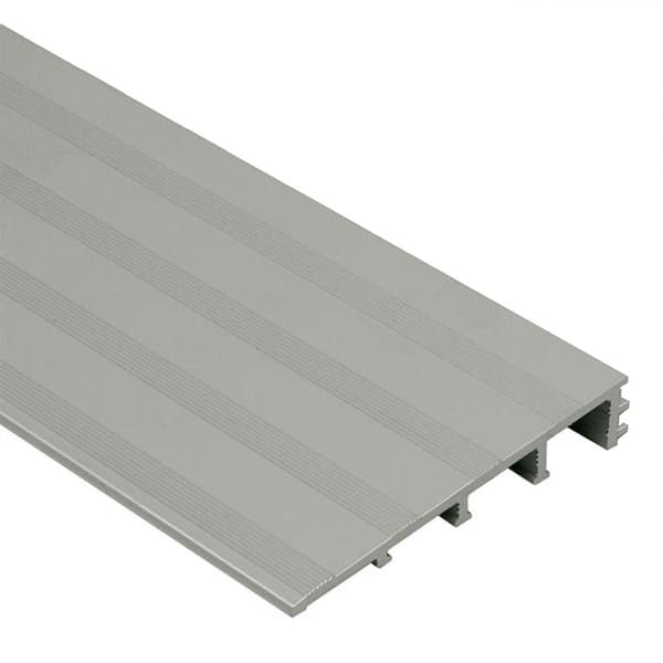 Schluter Reno-Ramp-K Satin Anodized Aluminum 1/2 in. x 8 ft. 2-1/2 in. Metal Reducer Tile Edging Trim