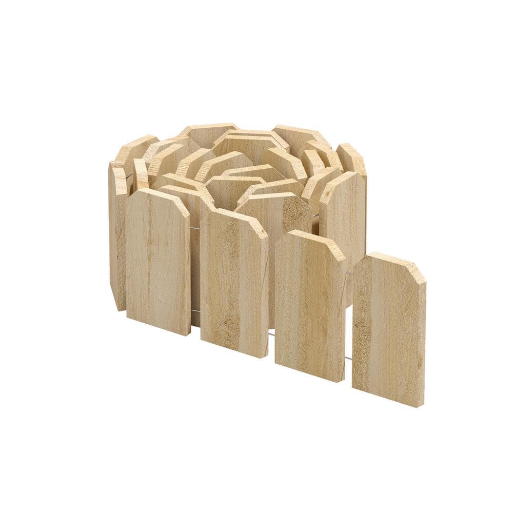 Cedar Wood 10 ft. Flexible Lawn Edging Set