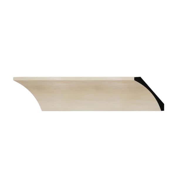 Ekena Millwork WM291 3.5 in. D x 4 in. W x 6 in. L Wood (Poplar) Crown Moulding Sample