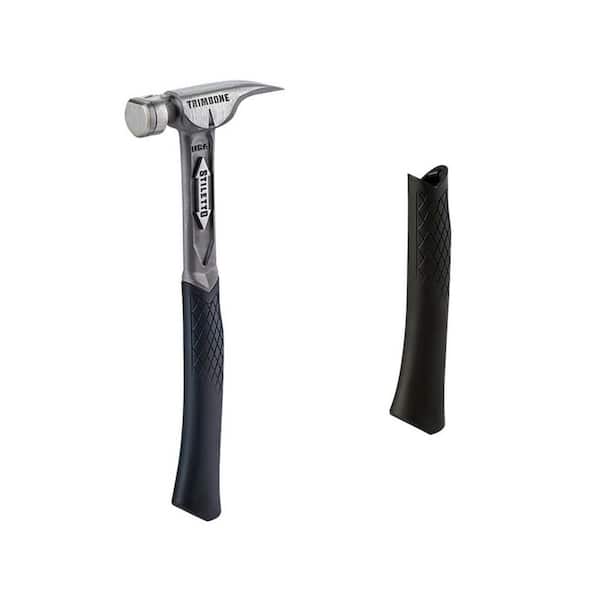 Stiletto 15 oz. TiBone Smooth Face with Curved Handle with 12 in. Titanium Clawbar Nail Puller with Dimpler (2-Piece)