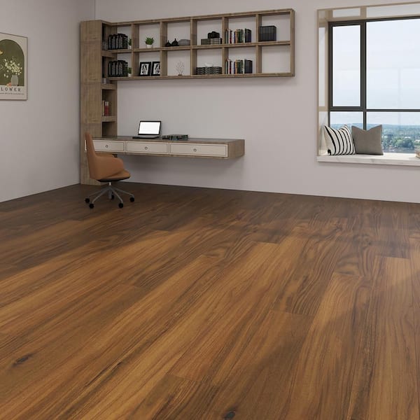 Cove Oak 9.5 mm T x 7.7 in. W x 48 in. L Laminate Wood Flooring (25.6 sq. ft./Case)
