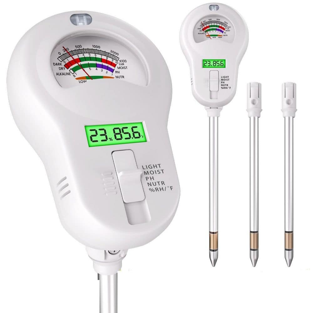 6-in-1 Soil Moisture Meter with 3 Removable Probes, Digital Air Temp/Humidity, PH/Sunlight/Soil Moisture/Fertility price history on PriceWatchPro