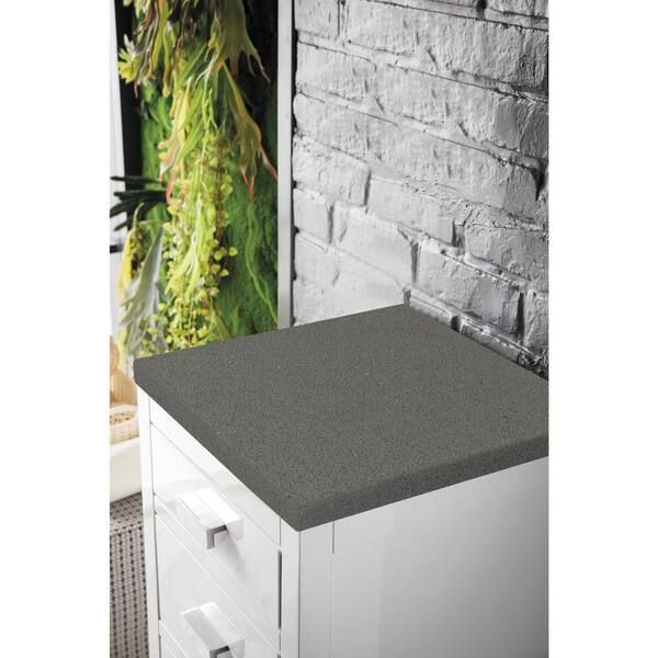 James Martin Vanities Addison 15-in x 34.4-in x 15-in Glossy White Soft Close Bathroom Wall Cabinet