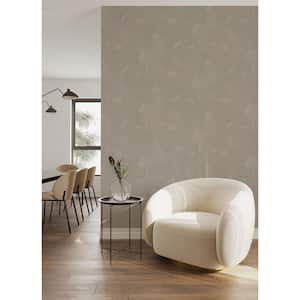Ashley Stark Grey Taupe Bas Shapes Peel and Stick Wallpaper Sample