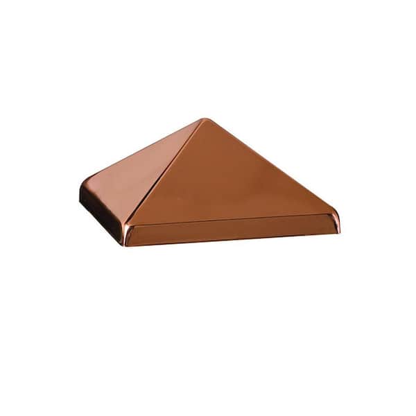 Unbranded 4 in. x 4 in. Copper Pyramid Post Point
