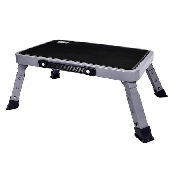 3 Levels Adjustable Folding Step Stool, Sturdy Metal Alloy Steel