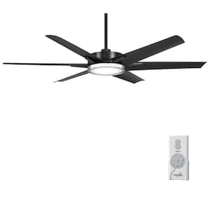 Deco 65 in. CCT Integrated LED Indoor/Outdoor Black Ceiling Fan with Remote Control