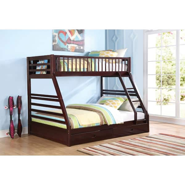 Acme Furniture Jason XL Brown Wood Frame Twin Platform Bed 37425 The Home Depot