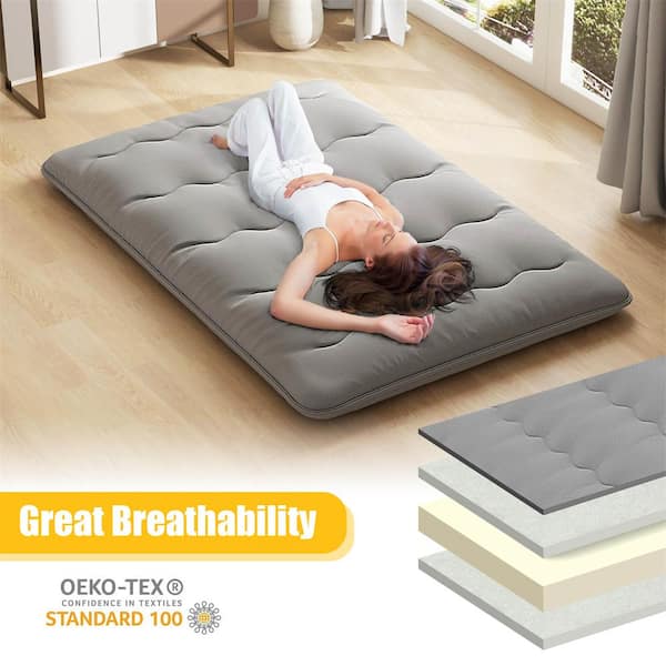Costway 4 in. Full Futon Mattress Japanese Floor Pad with Washable