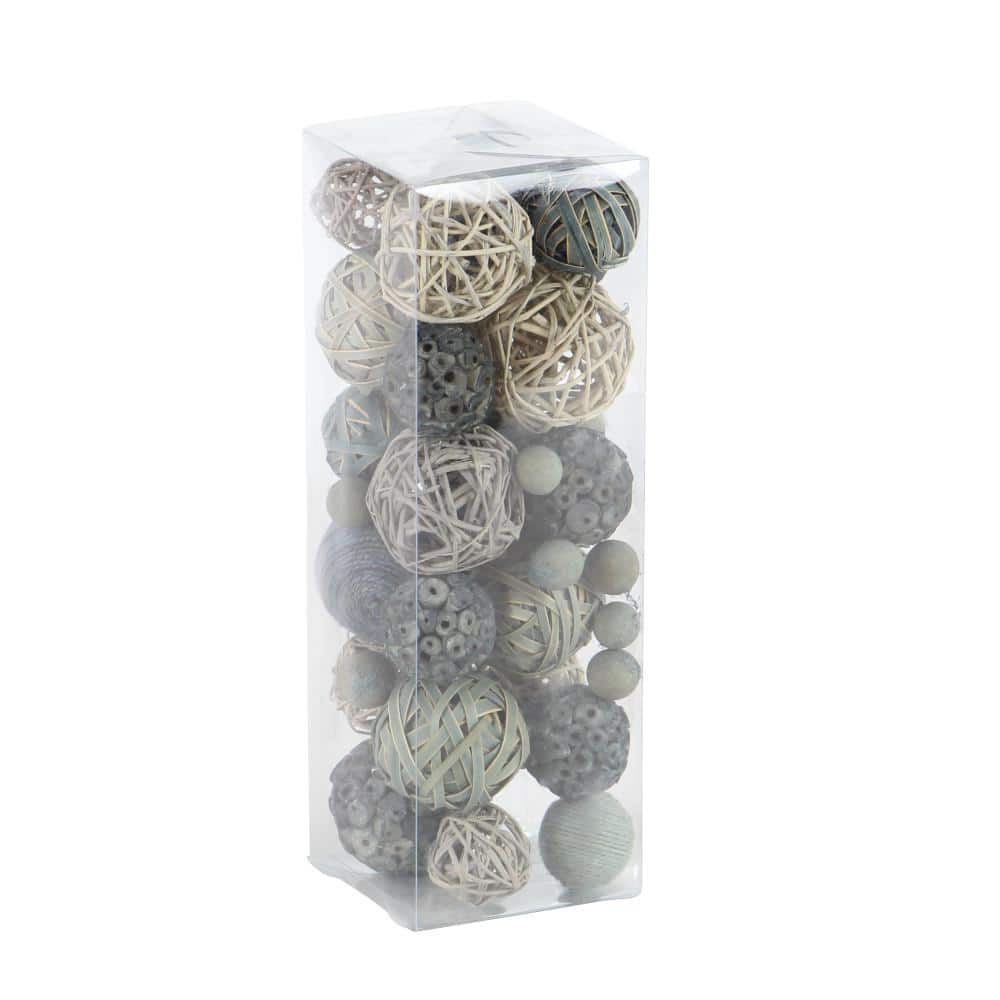 Multi-Colored Handmade Dried Plant Orbs Vase Filler Set