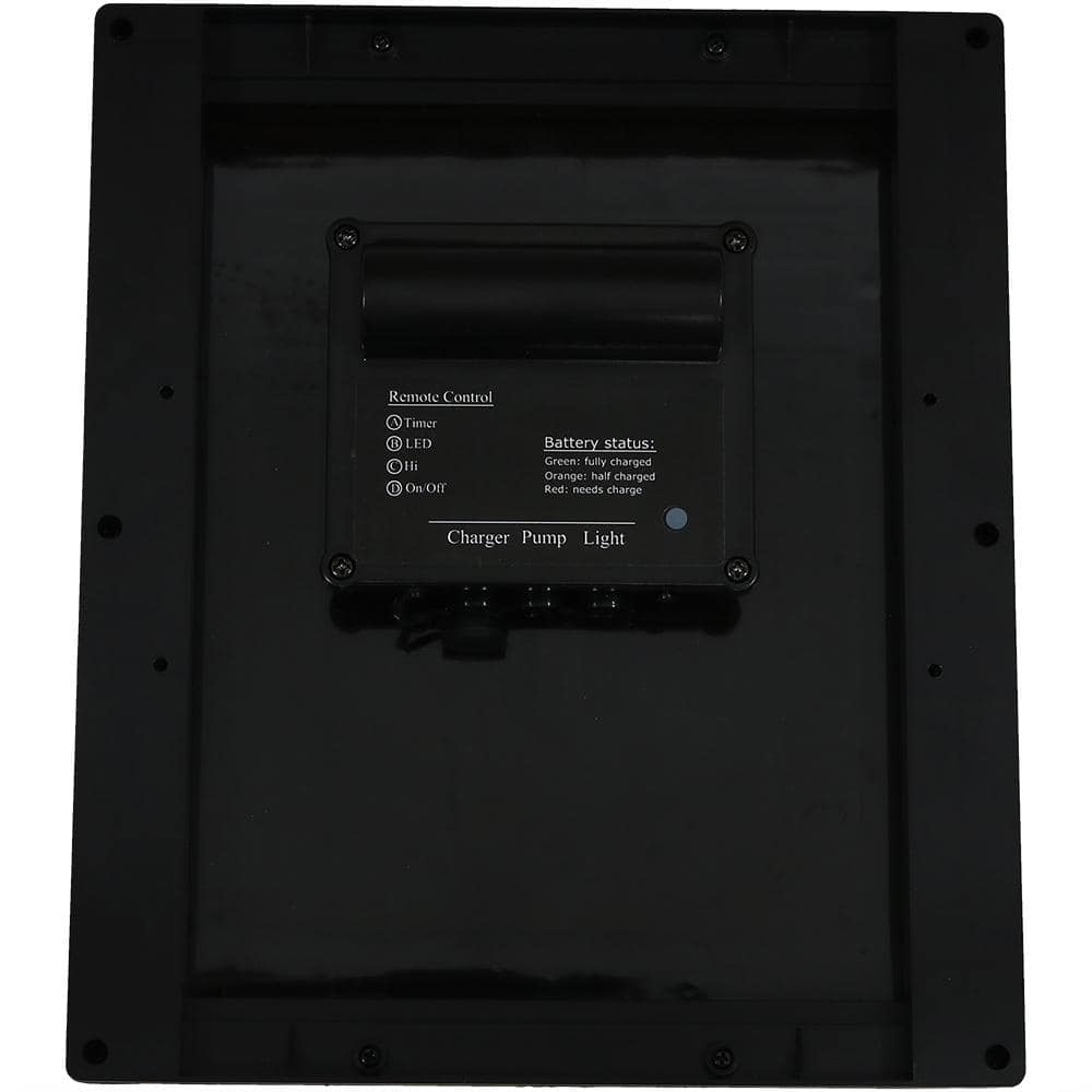 47-Inch Black Solar Powered Water Pump Kit with Remote Control