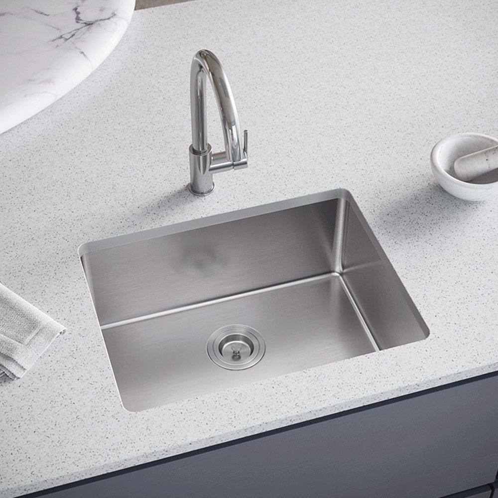 MR Direct Stainless Steel 23 in. Single Bowl Undermount Kitchen Sink ...