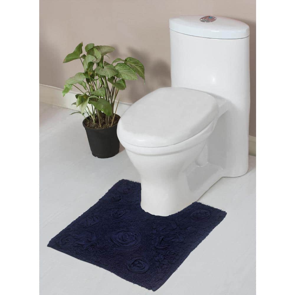 Modesto Bath Rug 100% Cotton Bath Rugs Set, 20 in. x20 in. Contour, Navy price history on PriceWatchPro