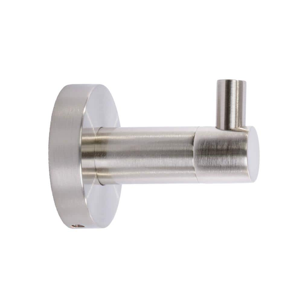 Italia Venezia Single Robe Hook in Brushed Nickel VE2704BN - The Home Depot