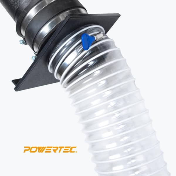 4 in. x 10 ft. PVC Dust Collection Hose with Screw End Quick Coupler and 4 in. Key Hose Clamps