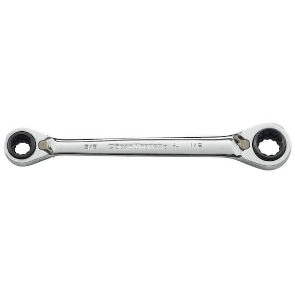 GEARWRENCH QuadBox 12-Point SAE Reversible Ratcheting Wrench 5/16" X 3/8" & 7/16" X 1/2"