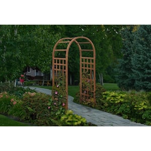 39"L x 23"W x 81"H Sierra Embossed Vinyl Arbor, Brown, VA68106