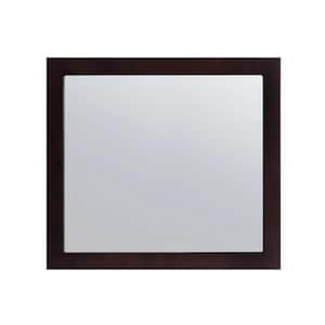 Sterling 36 in. W x 30 in. H Rectangular Wood Framed Wall Bathroom Vanity Mirror in Espresso