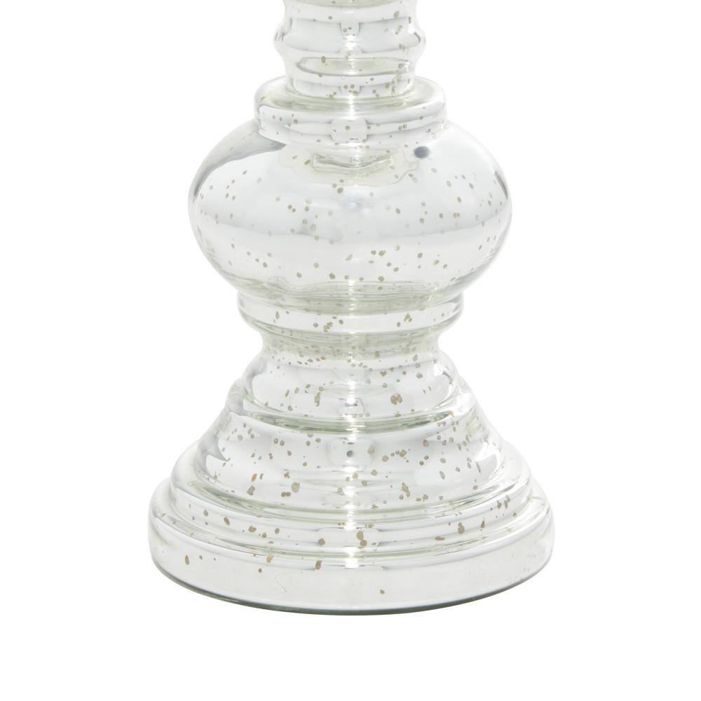 Elegant Polished Glass Candlestick Holder - Religious Theme 26"L