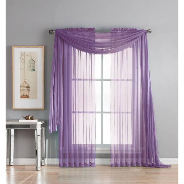 Window Elements Purple Extra Wide Rod, Extra Wide Sheer Curtains Canada