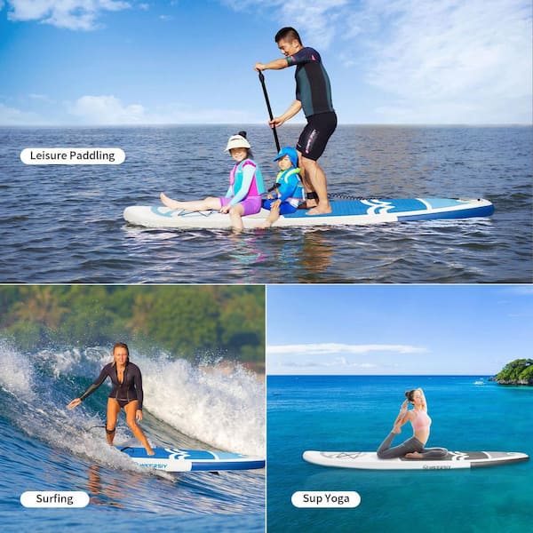 10 ft. x 6 in. Inflatable Paddle Board Including Sup Paddle, Paddleboard  Backpack, Pump, Leash H-D0102HP3QIA - The Home Depot