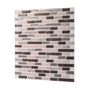 Como Crema 12 in. W x 12 in. H Peel and Stick Decorative Mosaic Wall Tile Backsplash (5 Tiles)