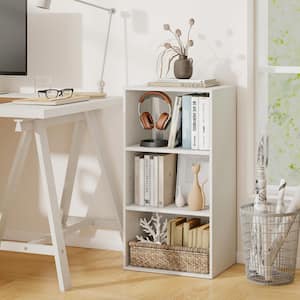 HODEDAH 3-Shelf, 36 in. H White Wooden Bookcase HID23 WHITE - The