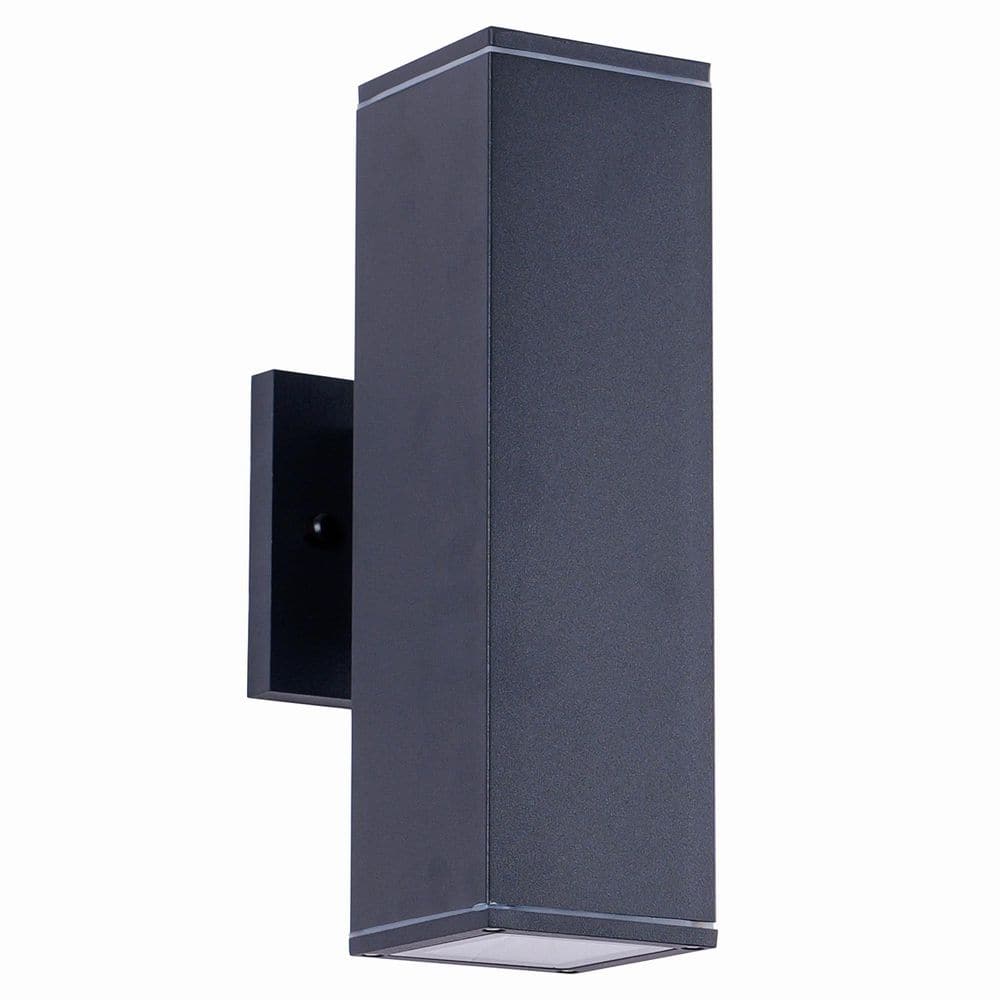 12 in. Modern Square Outdoor Wall Light 4-Pack, Up/Down Cylinder Sconce,Waterproof Aluminum Fixture for Porch and Garage price history on PriceWatchPro