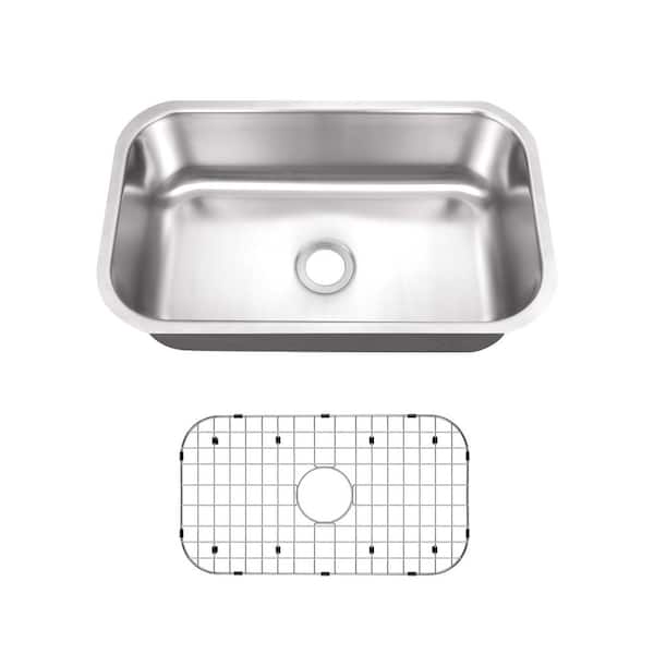 30 in. Single Bowl 16 Gauge Stainless Steel Undermount Kitchen Sink