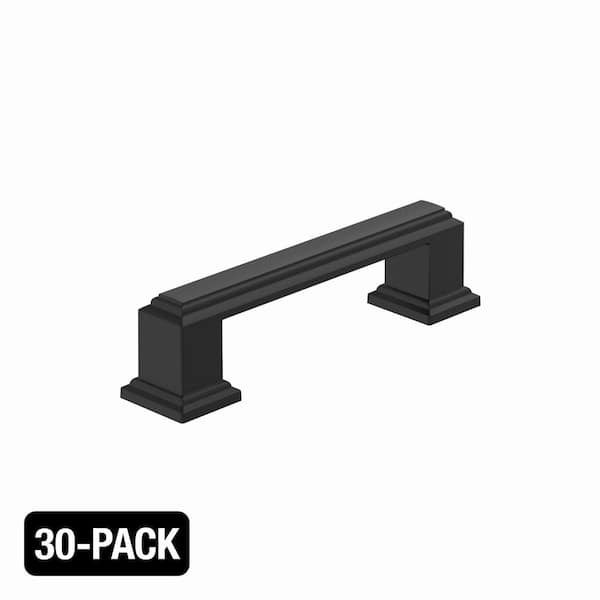 30-Pack Carrington 3 in. (76 mm) Center-to-Center Classic Matte Black Arch Cabinet Drawer Pulls