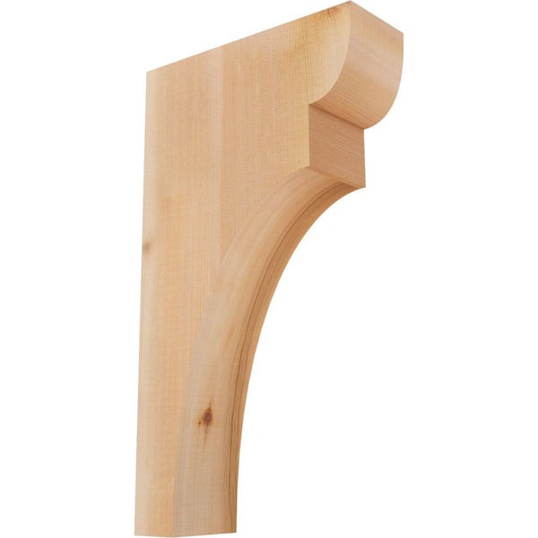 Ekena Millwork 3-1/2 in. x 10 in. x 18 in. Western Red Cedar Yorktown Smooth Corbel