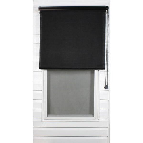Coolaroo Black Exterior Roller Shade, 92% UV Block (Price Varies by Size)-DISCONTINUED