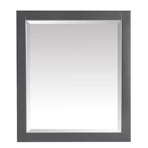 Allie 28 in. W x 32 in. H Framed Rectangular Bathroom Vanity Mirror in Twilight Gray finish