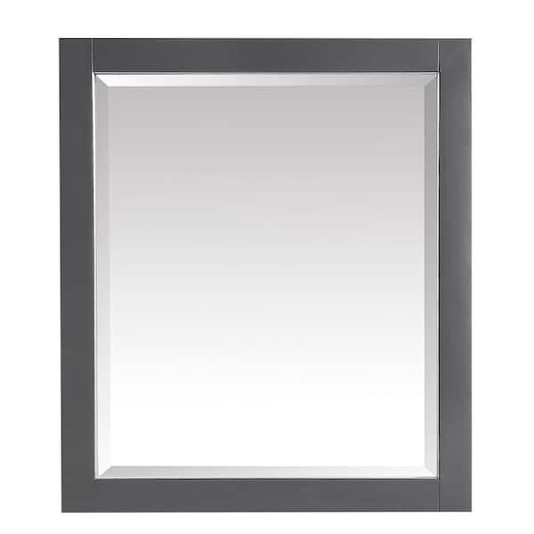 Avanity Allie 28 in. W x 32 in. H Framed Rectangular Bathroom Vanity Mirror in Twilight Gray finish