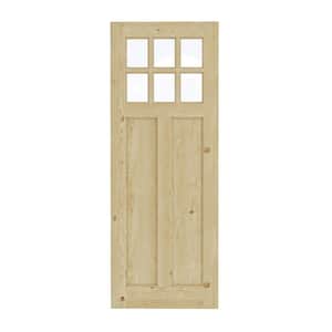 ARK DESIGN 36 in. x 80 in. Universal/Reversible 6-Lite Clear Glass