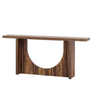 Benjamin 71 in. Rustic Brown Rectangle Wood Console Table for Entryway, Long Narrow Sofa Table for Living Room