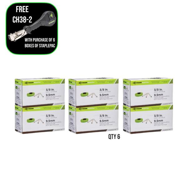 Stinger 3/8 in leg x 3/8 in Narrow Crown Steel 21Gauge Collated Cap