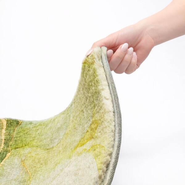 Dream Shag Premium Machine Washable Abstract ADS508 Green 9 ft. x 12 ft. Area Rug