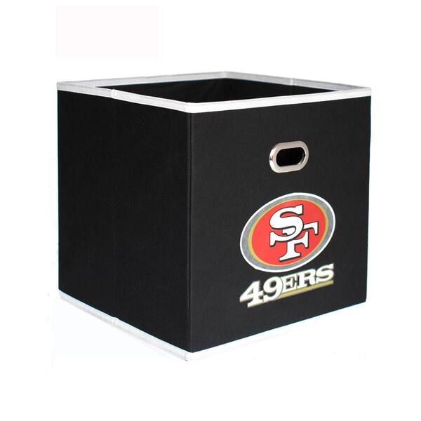 MyOwnersBox San Francisco 49ers NFL Store-Its 10-1/2 in. x 10-1/2 in. Black Fabric Drawer