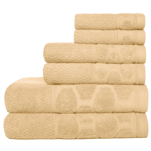 Pinzon Blended Egyptian Cotton 6-Piece Towel Set, Grey 