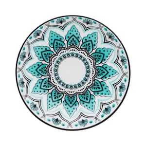 8.46 in. Coup Blue and Black Salad Plates (Set of 12)