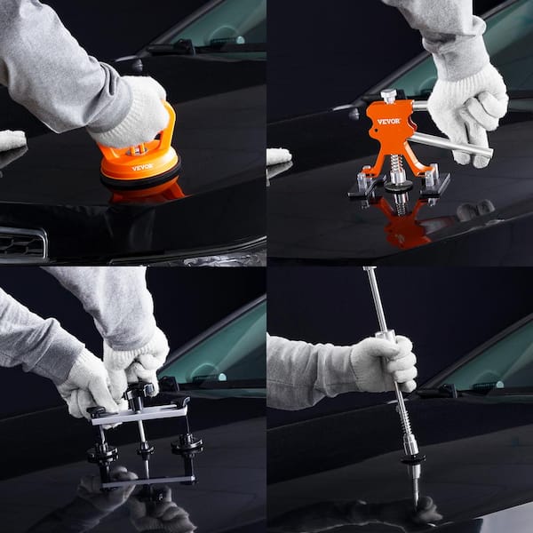 Auto Body Dent Puller Kit, Auto Paintless Dent Repair Kit with Bridge  Puller, Dent Puller Kit, Car Dent Removal Kit Powerfully Pops Car Dents and